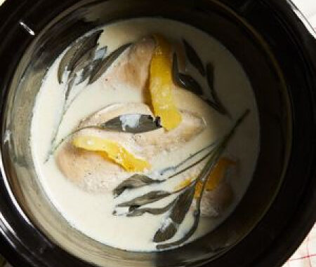 Slow-Cooker Chicken Breasts With Lemon, Sage & Milk